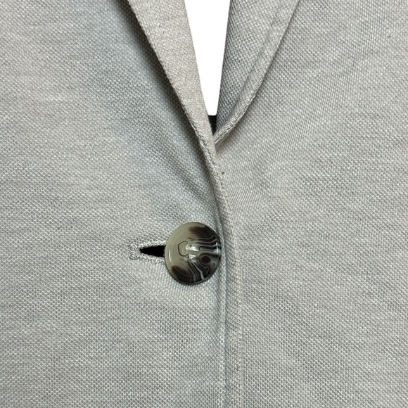 Jessica Petite lined 100% cotton blazer notch color button closure front pockets - Picture 4 of 10